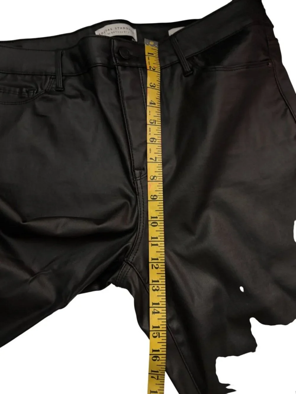 Social Standard By Sanctuary Black Faux Leather Ankle Skinny Pants Size 16 - Picture 6 of 13